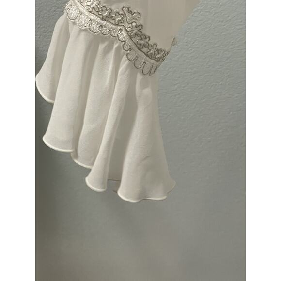 Vintage Seductive Wear by Cinema Etoile Sheer White Medium Bridal Robe - Picture 10 of 11